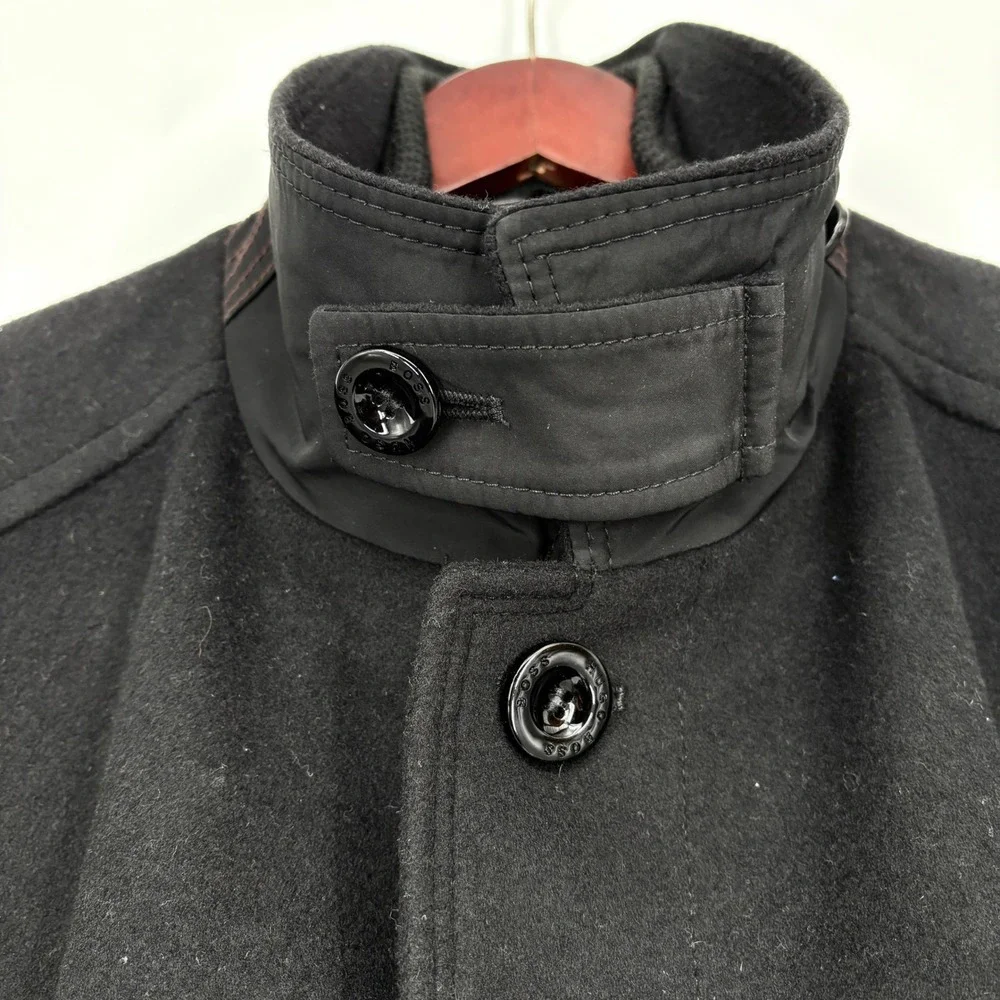 Hugo Boss Black Label by Hugo Boss Jacket Wool Blend Coat‎ Jacket Peacoat 40R